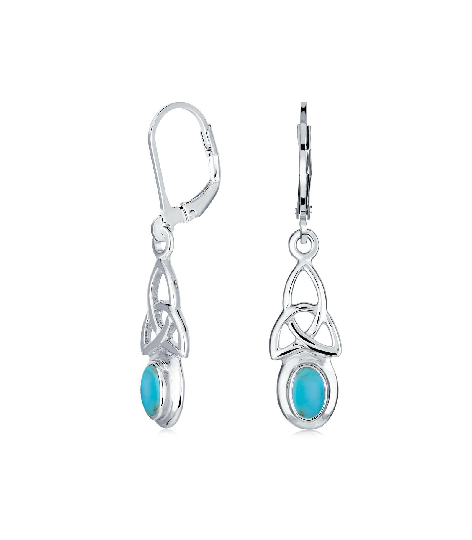 Bling Jewelry Topaz Dangling Earrings .925 Sterling Silver