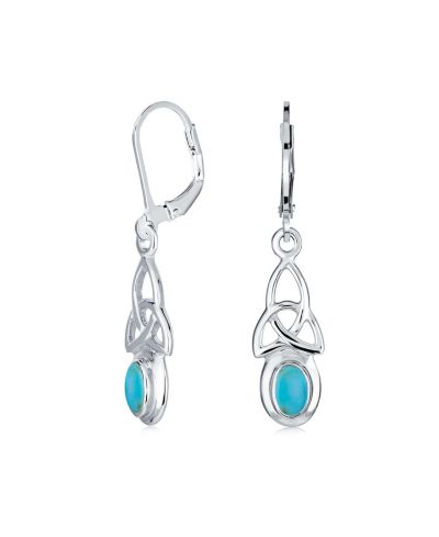 Серьги-подвески Bling Jewelry Celtic Knot из натуральных камней,.925 Sterling Silver