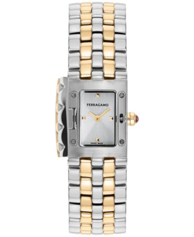 Женские часы Salvatore Ferragamo Two-Tone Stainless Steel, 19x30mm