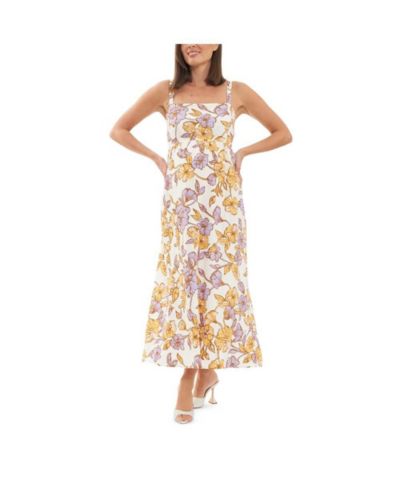 Платье Ripe Maternity Maya Tie Back Linen, натуральный цвет