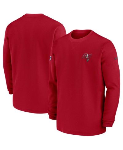 Nike Мужская красная футболка Nike Tampa Bay Buccaneers 2023 Sideline Throwback Heavy Brushed Waffle Long Sleeve
