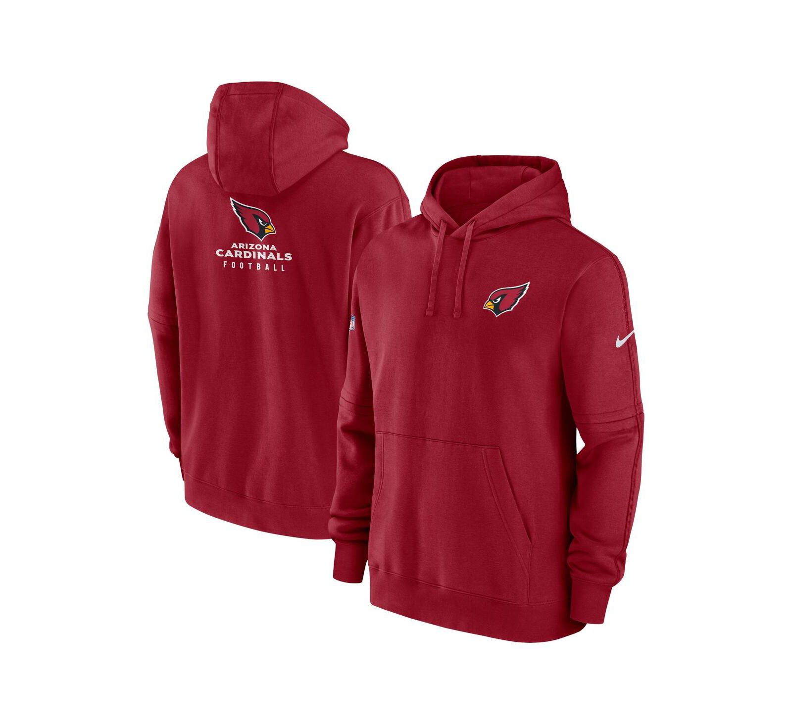 Men's Nike Cardinal Arizona Cardinals Sideline Club Fleece Pullover Hoodie