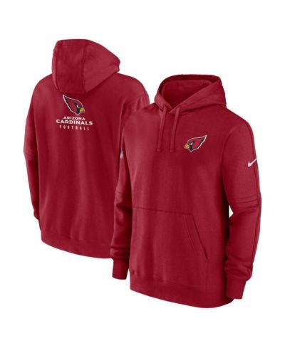 Мужское худи Nike Cardinal Arizona Cardinals Sideline Club Fleece Pullover