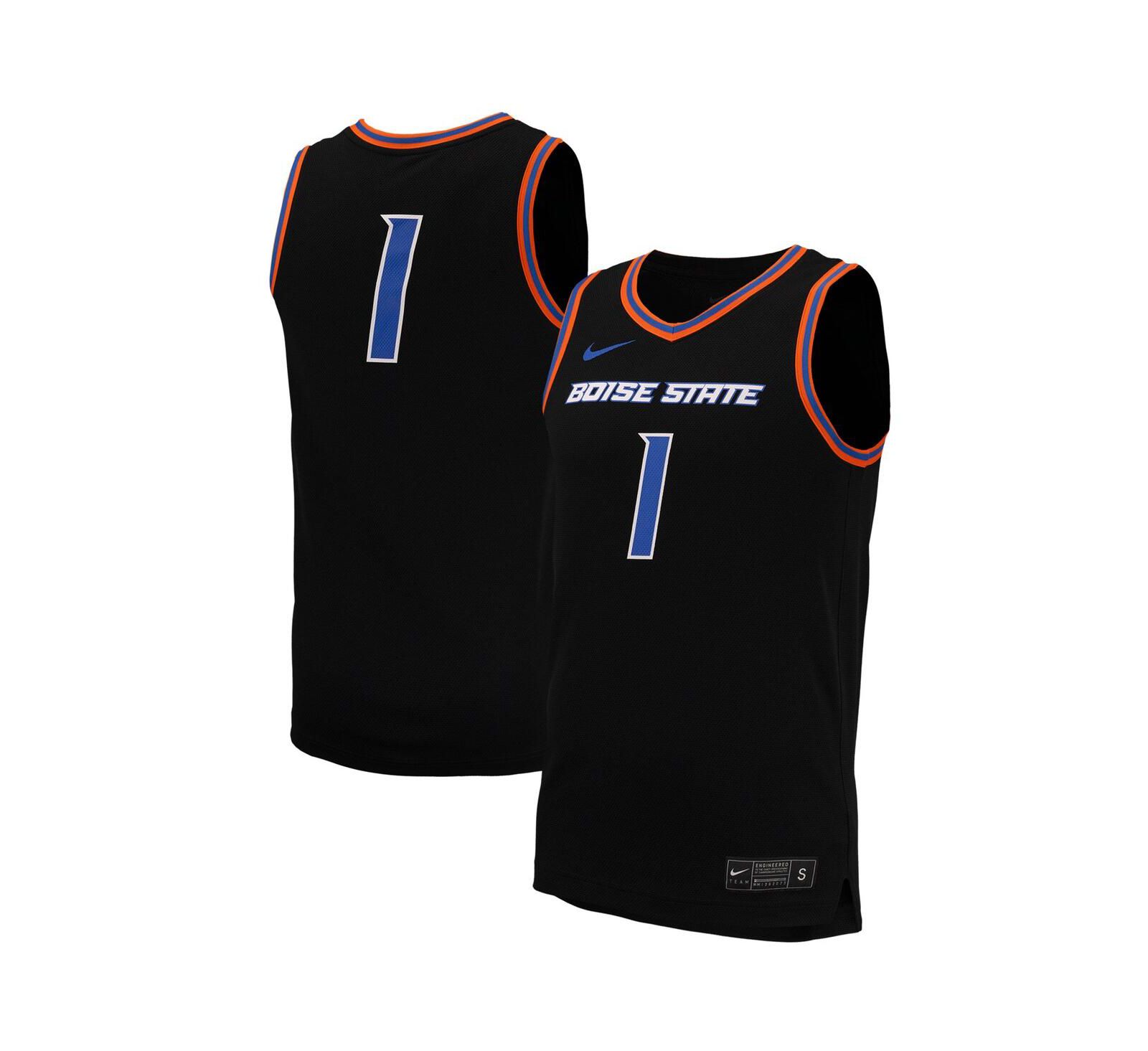 Спортивная джерси Nike Men's #1 Black Boise State Broncos Replica Basketball