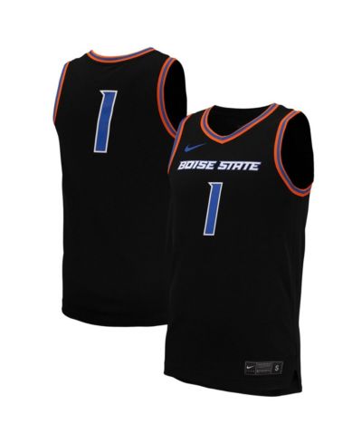 Спортивная джерси Nike Men's #1 Black Boise State Broncos Replica Basketball