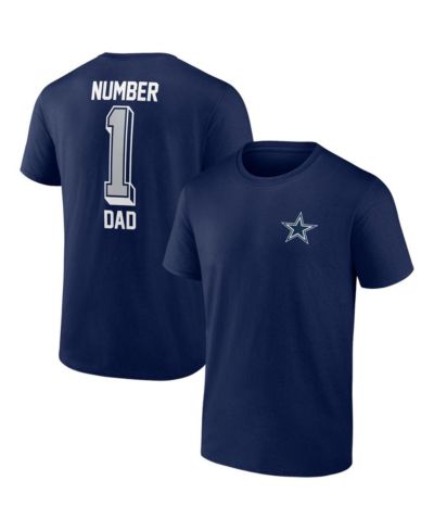 Мужская футболка Fanatics Navy Dallas Cowboys Number One Dad
