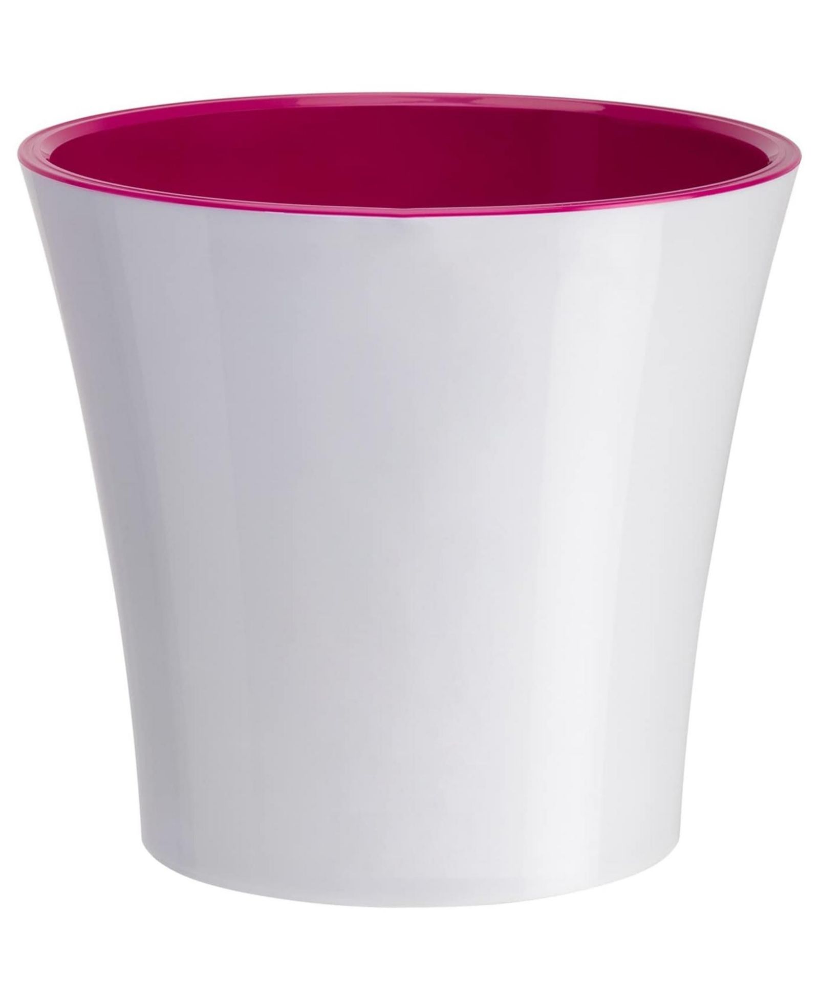Decopots круглый современный пластиковый цветочный горшок с дренажем
