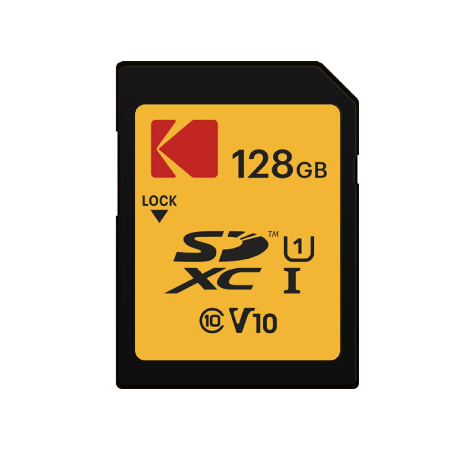 Карта памяти Kodak SDXC 128 ГБ, класс 10, для устройств, совместимых с SDXC