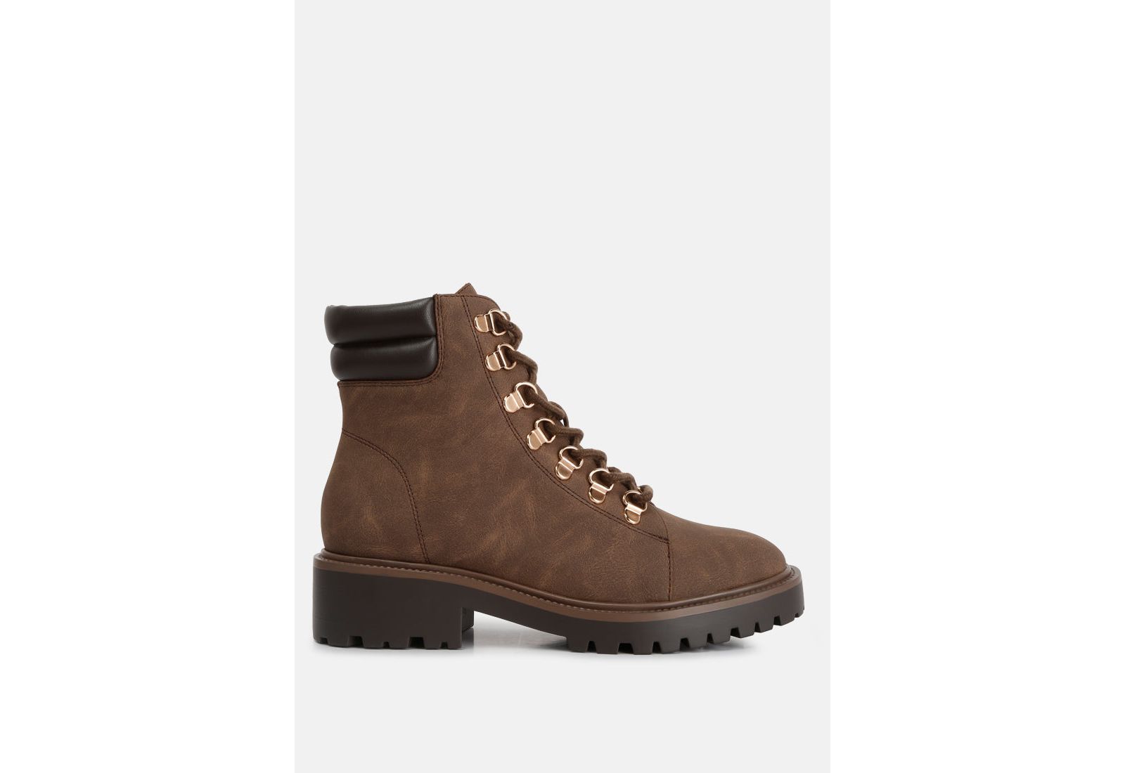 London Rag Women's shirly soft leather lace-up boots