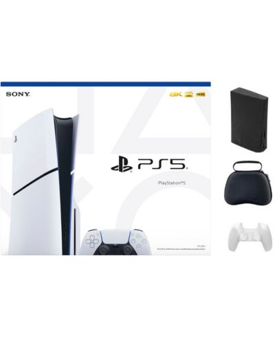 Sony - игровая консоль PlayStation 5 Slim - белая с аксессуарами