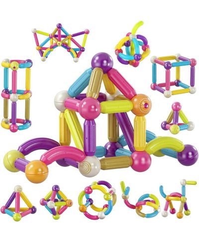 Contixo Magne Stix ST2 68-Piece Building Blocks, Ages 3+
