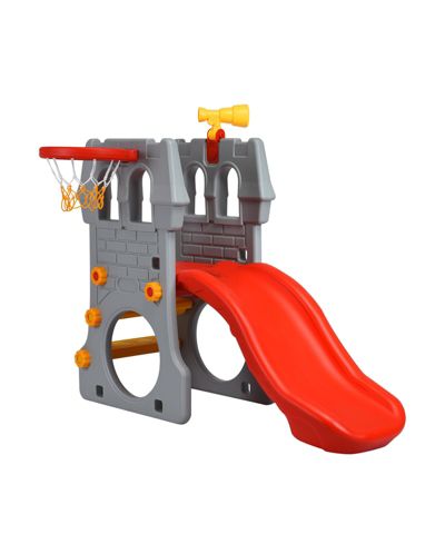Игровой комплекс INOLAIT 5 in 1 с горкой и баскетбольным кольцом