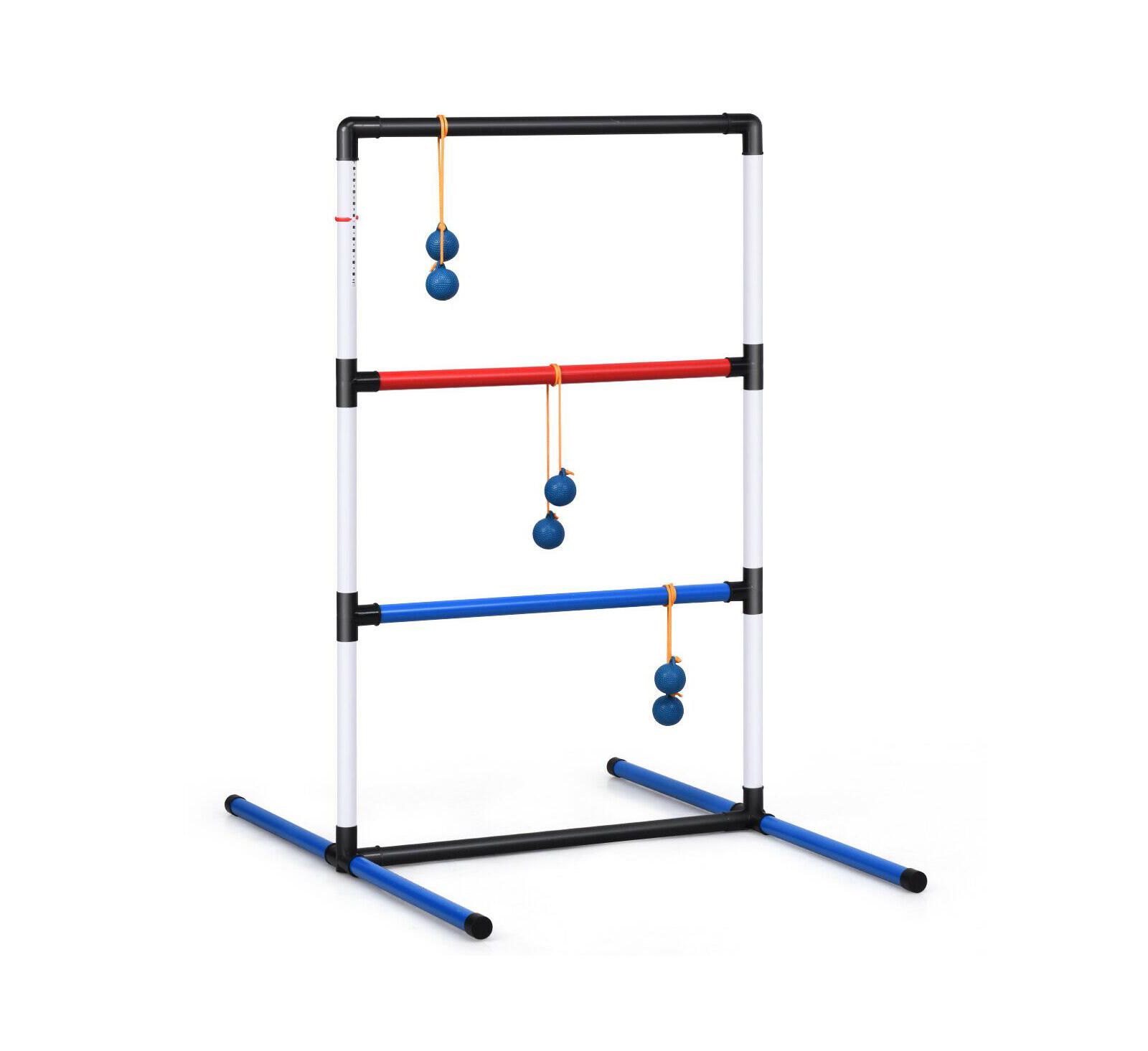 Sugift Ladder Ball Toss Game with Built-in Score Tracker & Carrying Bag, 2-4 Players, Ages 5+