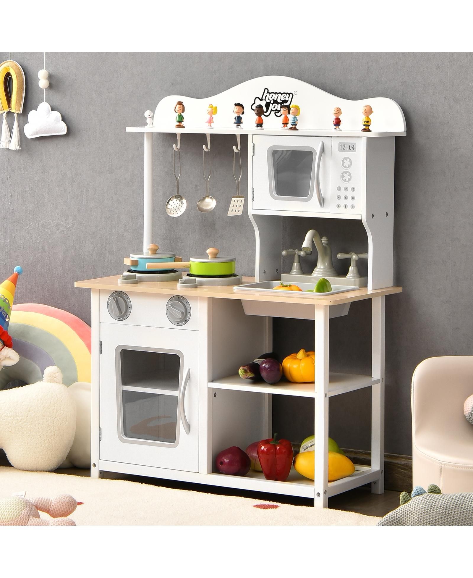 Sugift Sound-and-Light Stove Play Kitchen Set with Accessories, Ages 3+