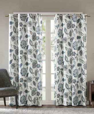 SunSmart Camille Jacquard Room Darkening Curtain for Bedroom, Width 50 length 95 inches Single Panel, 1 Window Panel