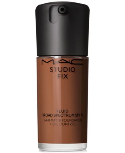 MAC Studio Fix Fluid SPF 15 24Hr матовый тональный крем с контролем жирного блеска, 1 oz.