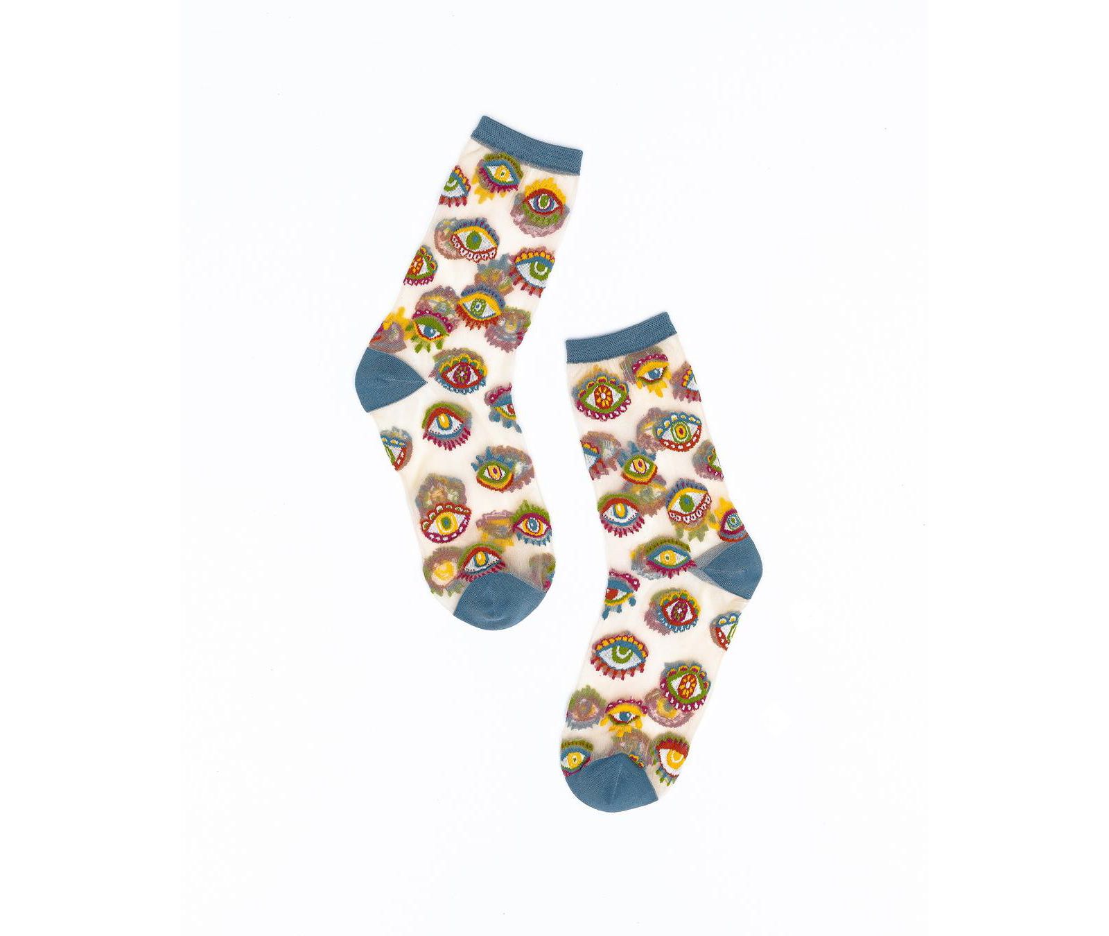 Sock Candy Women's Evil Eye Sheer Sock