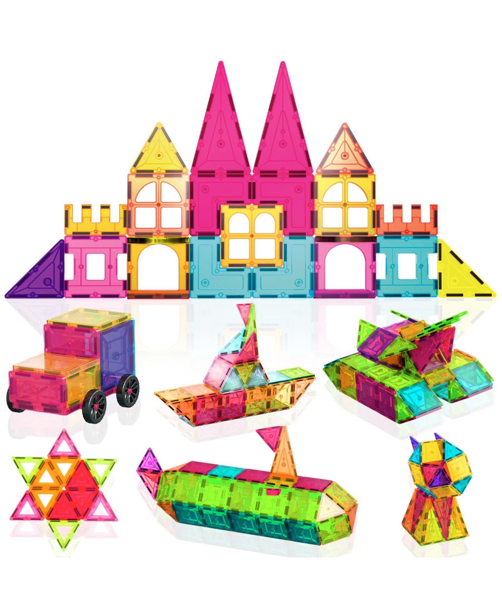Contixo ST4 112-Piece Magnetic Building Tiles, Ages 3+