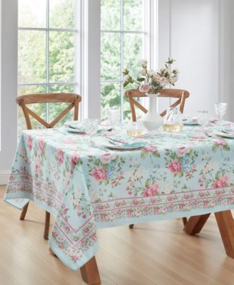 Vintage-Like Floral Garden Tablecloth, 60" x 120" Rectangle