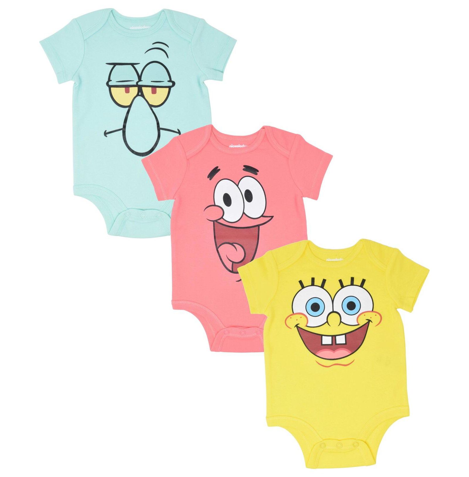 Набор боди SpongeBob SquarePants Patrick Squidward для мальчиков, 3 шт, для младенцев