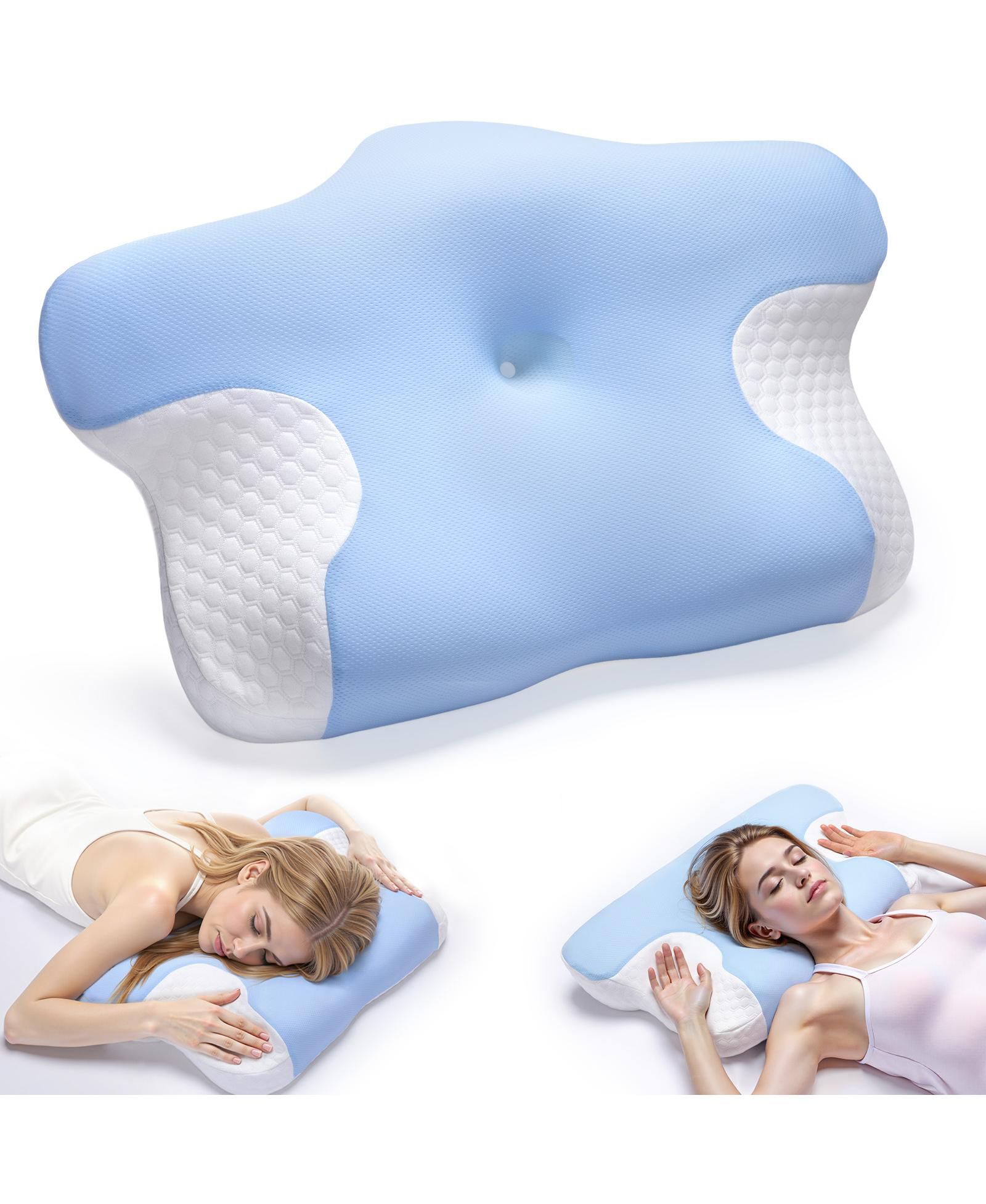 Ergonomic Cervical Memory Foam Pillow – Contour Neck Support for Pain Relief & Better Sleep