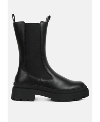 Womens jolt elasticated gussets lug sole boots