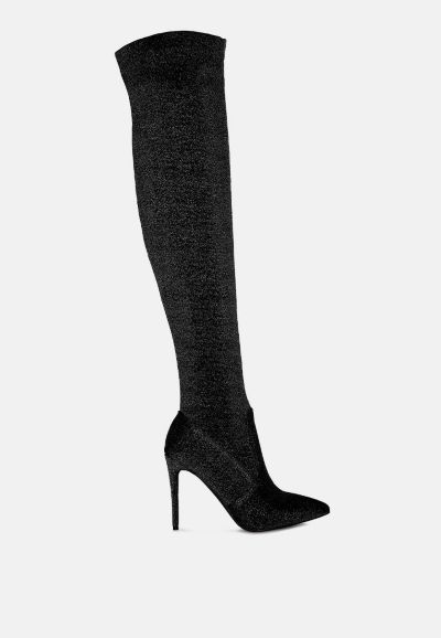 London Rag Women's Tigerlily Knitted Stiletto Long Boots