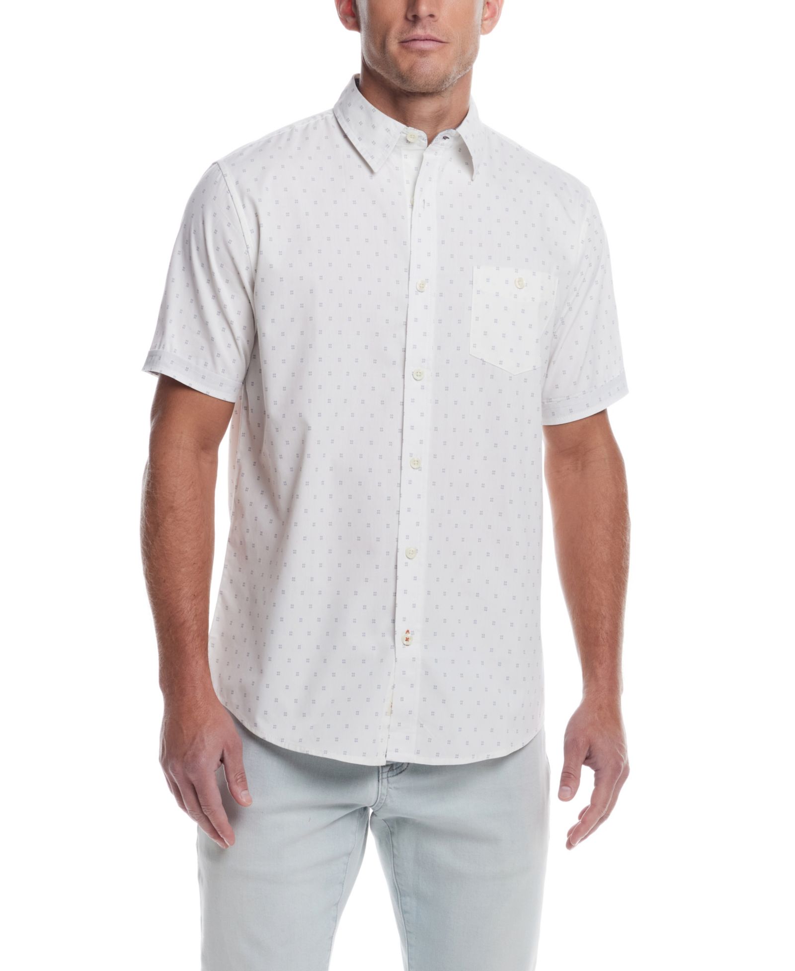 Рубашка Weatherproof Vintage Men's Classic-Fit Short-Sleeve Button-Down