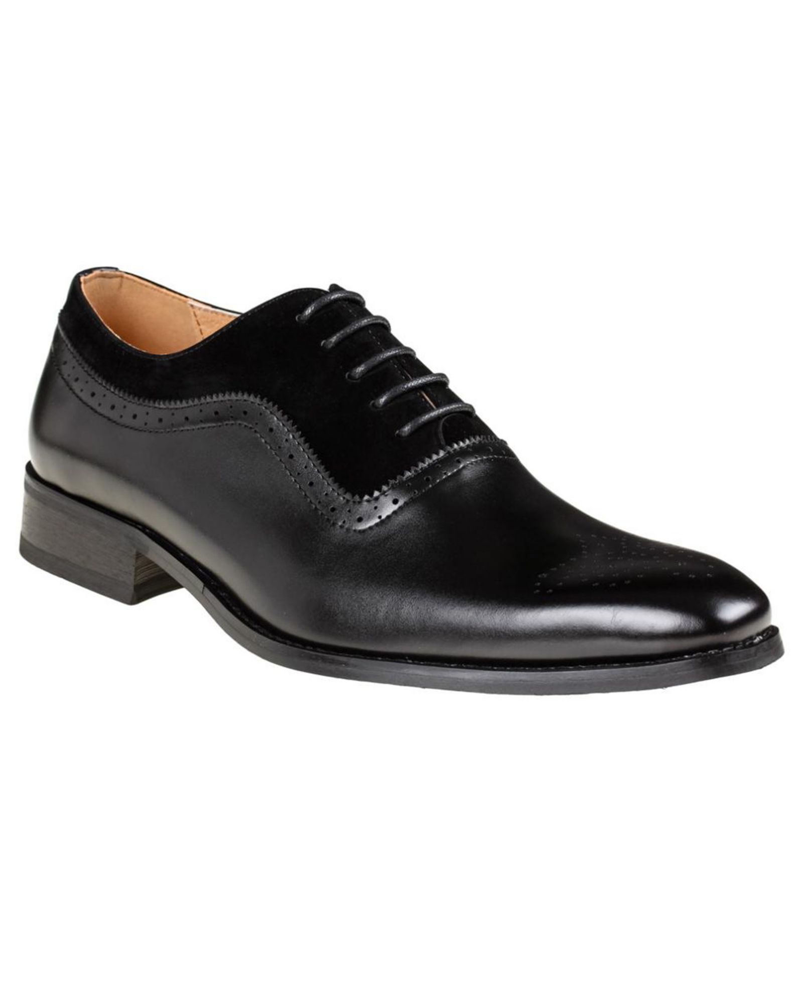 Мужские классические туфли Gino Vitale Lace Up Medallion Toe