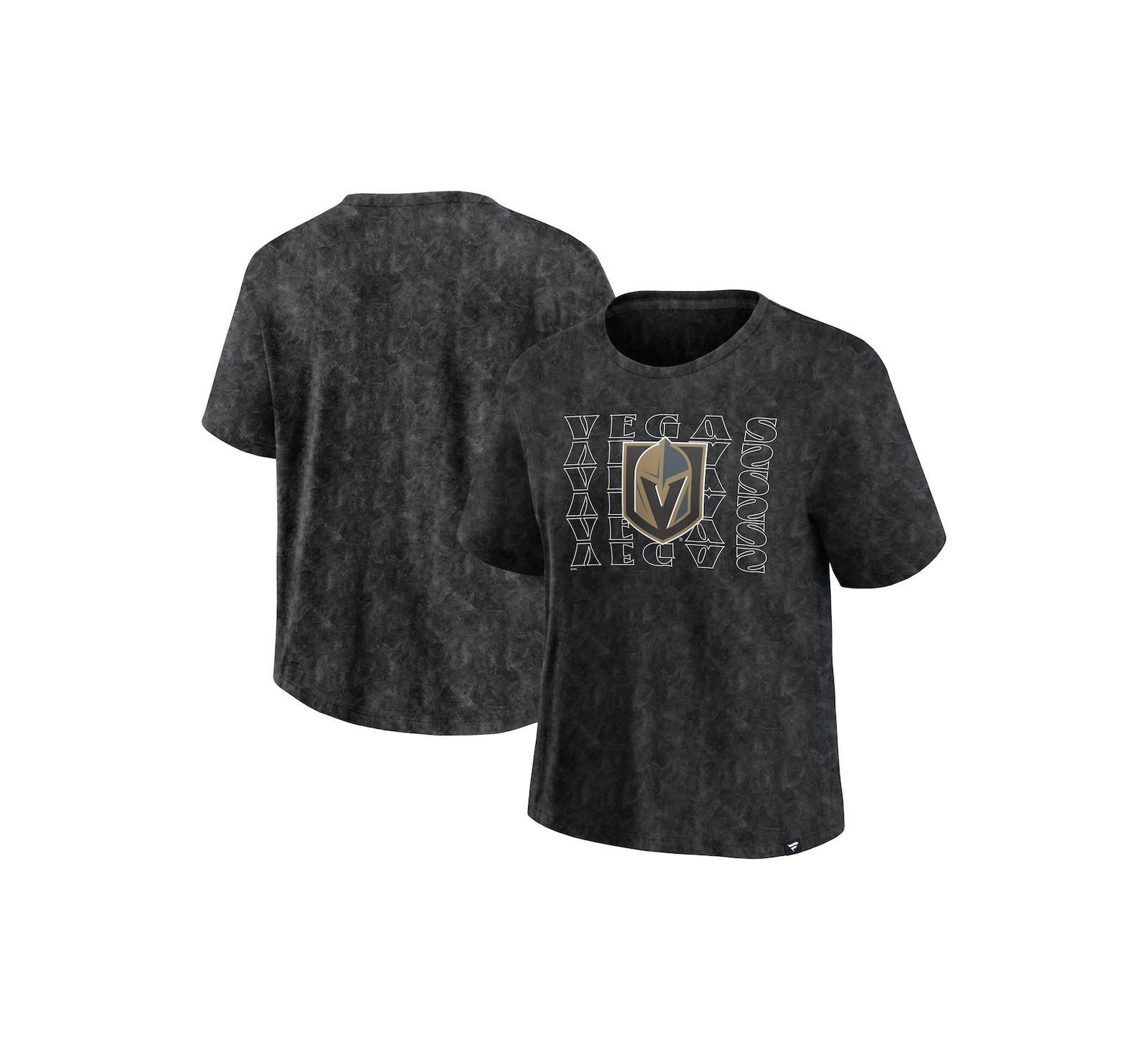 Fanatics Women's Black Vegas Golden Knights Faded Wash T-Shirt