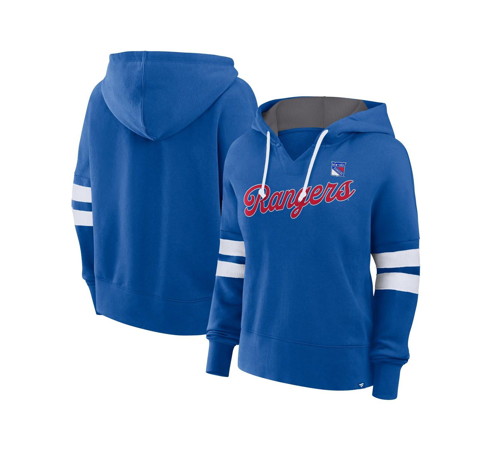 Женское свитшот-худи Fanatics Blue/White New York Rangers Seize Fleece Pullover
