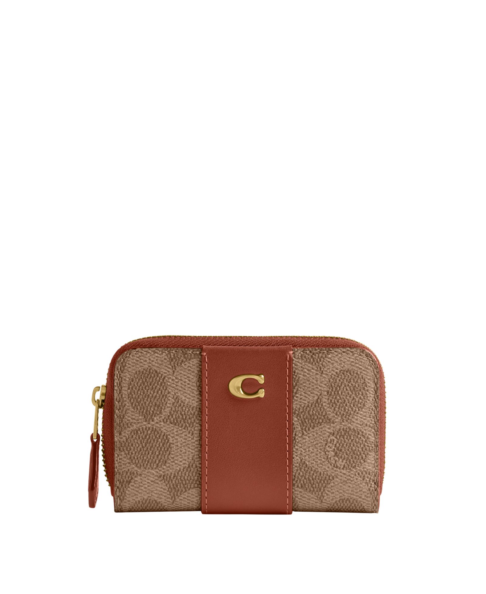 COACH Essential Small Signature Canvas Zip Around Card Case