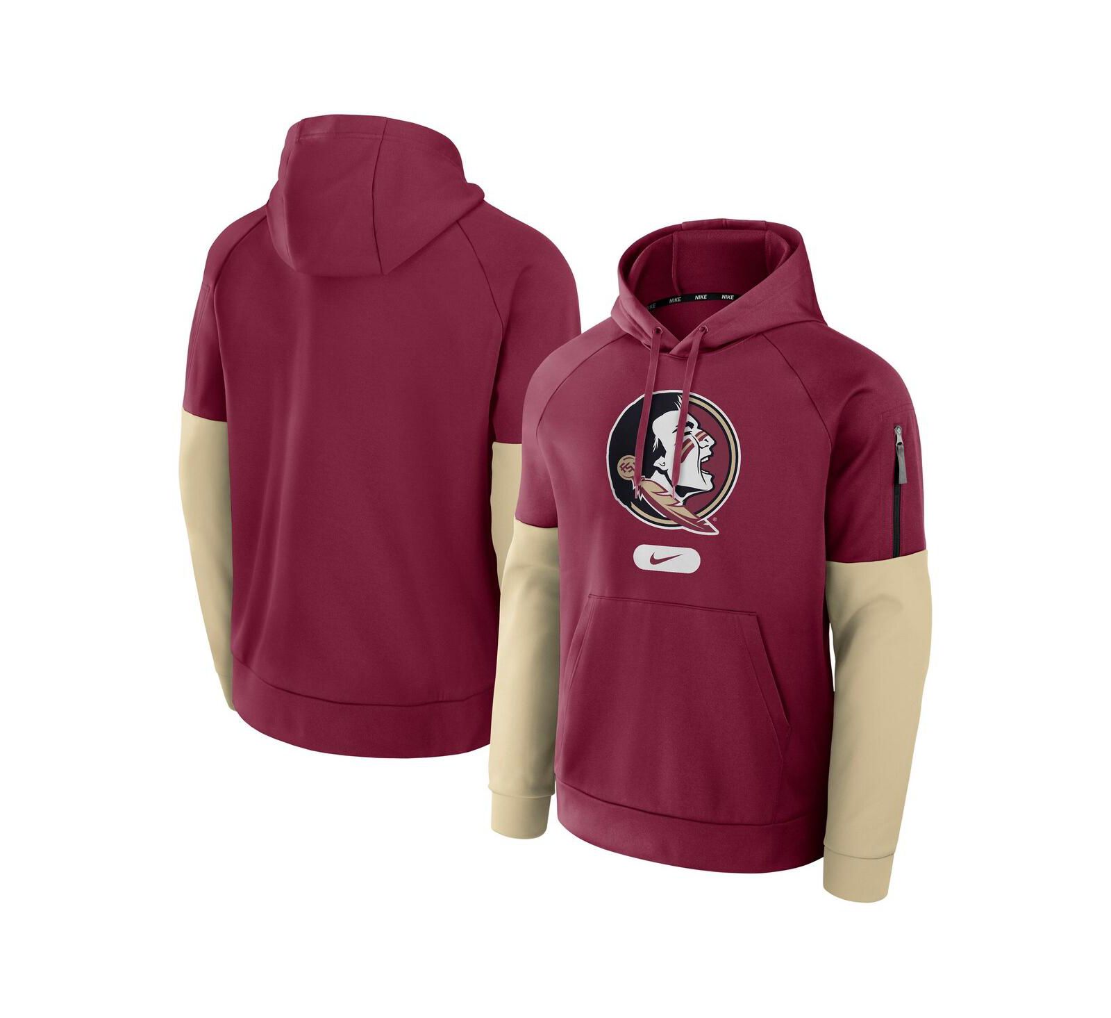 Nike Men's Garnet Florida State Seminoles Fitness Raglan Performance Pullover Hoodie