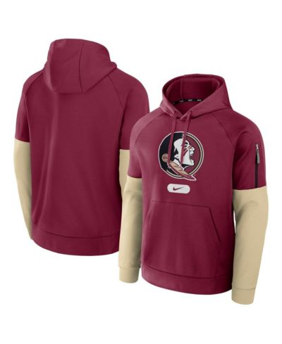 Nike Men's Garnet Florida State Seminoles Fitness Raglan Performance Pullover Hoodie