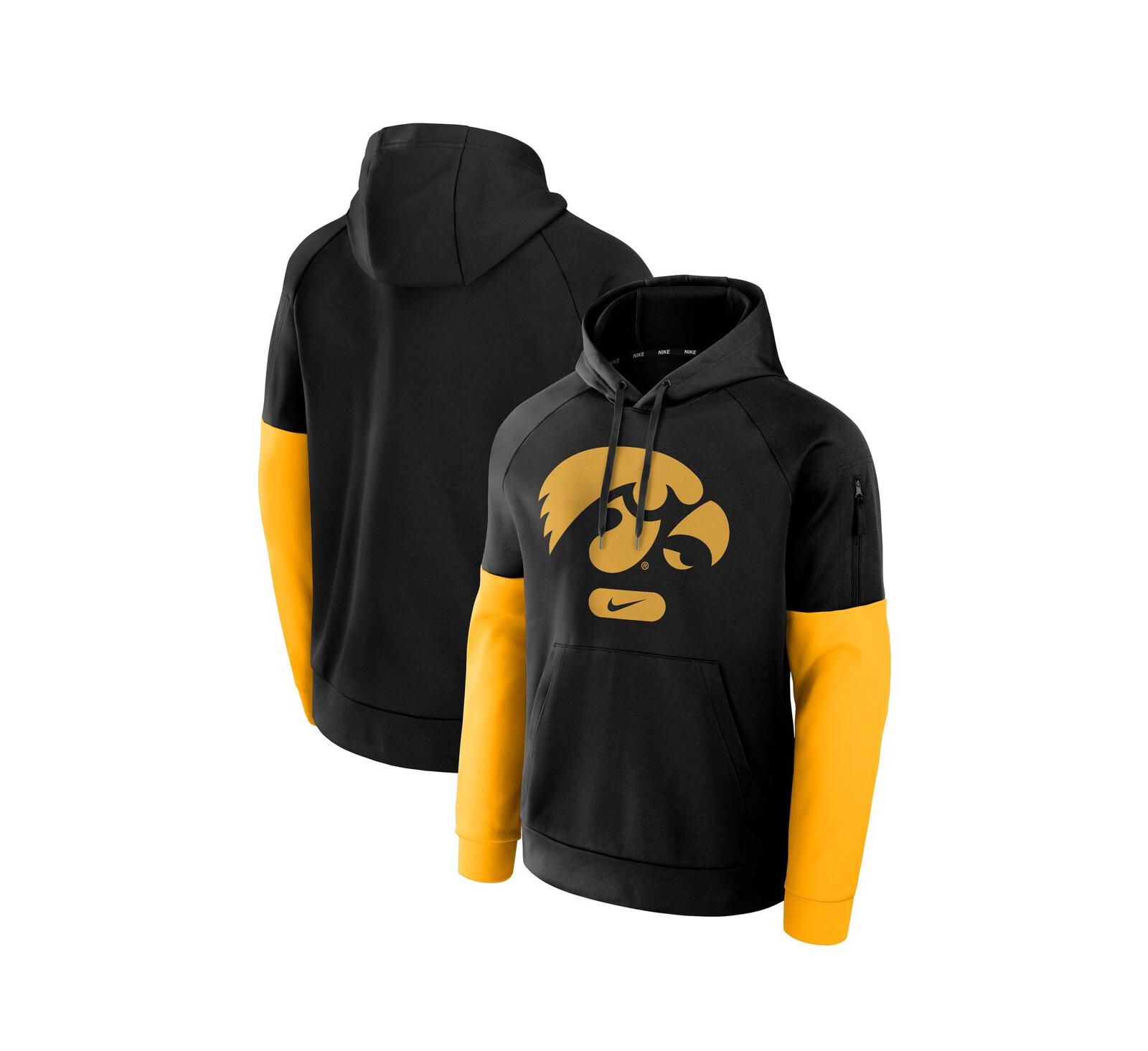 Nike Men's Black Iowa Hawkeyes Fitness Performance Pullover Hoodie