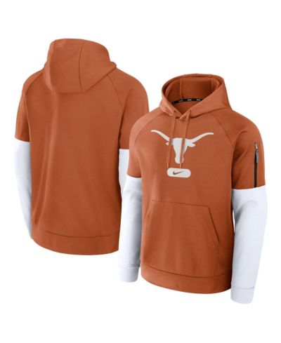 Nike Men's Texas Burnt Orange Texas Longhorns Fitness Performance Pullover Hoodie