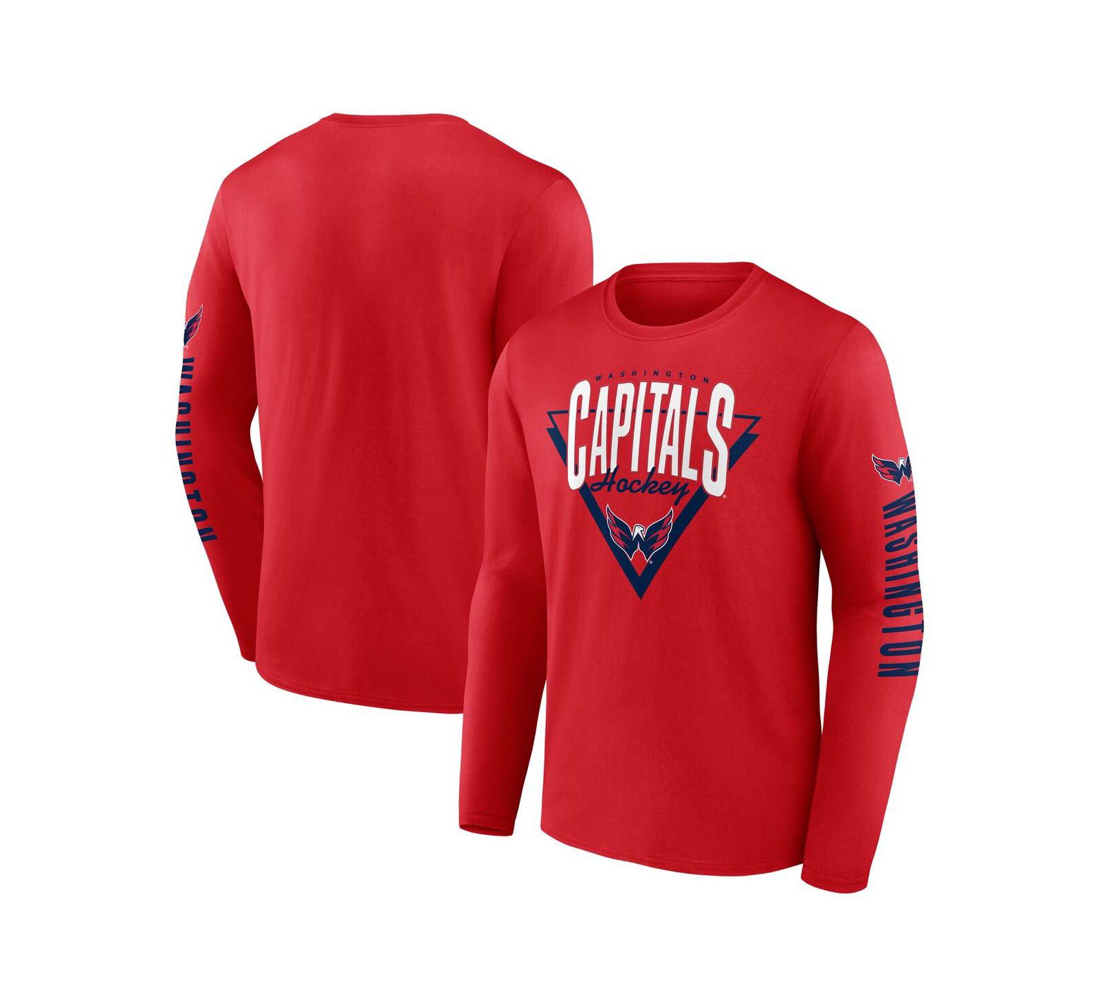 Fanatics Мужская футболка с длинным рукавом Washington Capitals Headline Red