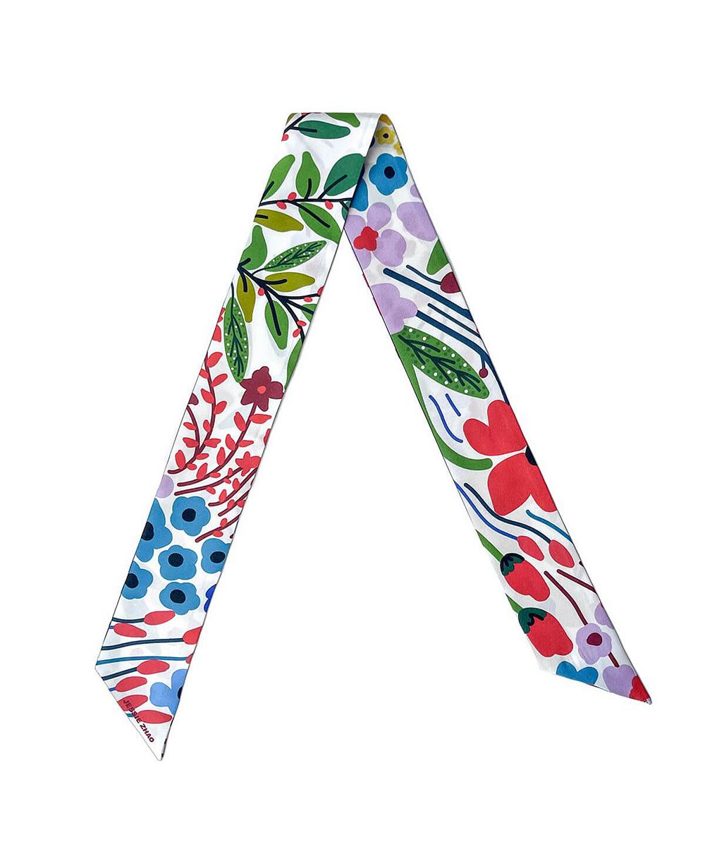 Jessie Zhao New York Silk Twilly Of Bloom