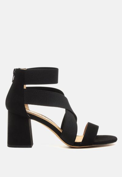 Женские босоножки London Rag Womens Benicia Elastic Strappy Block Heel