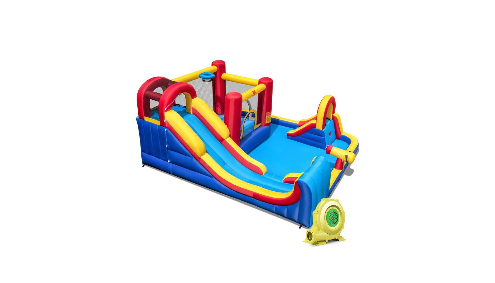 Надувной батут 7 в 1 Outdoor Inflatable Bounce House с водными горками и бассейном