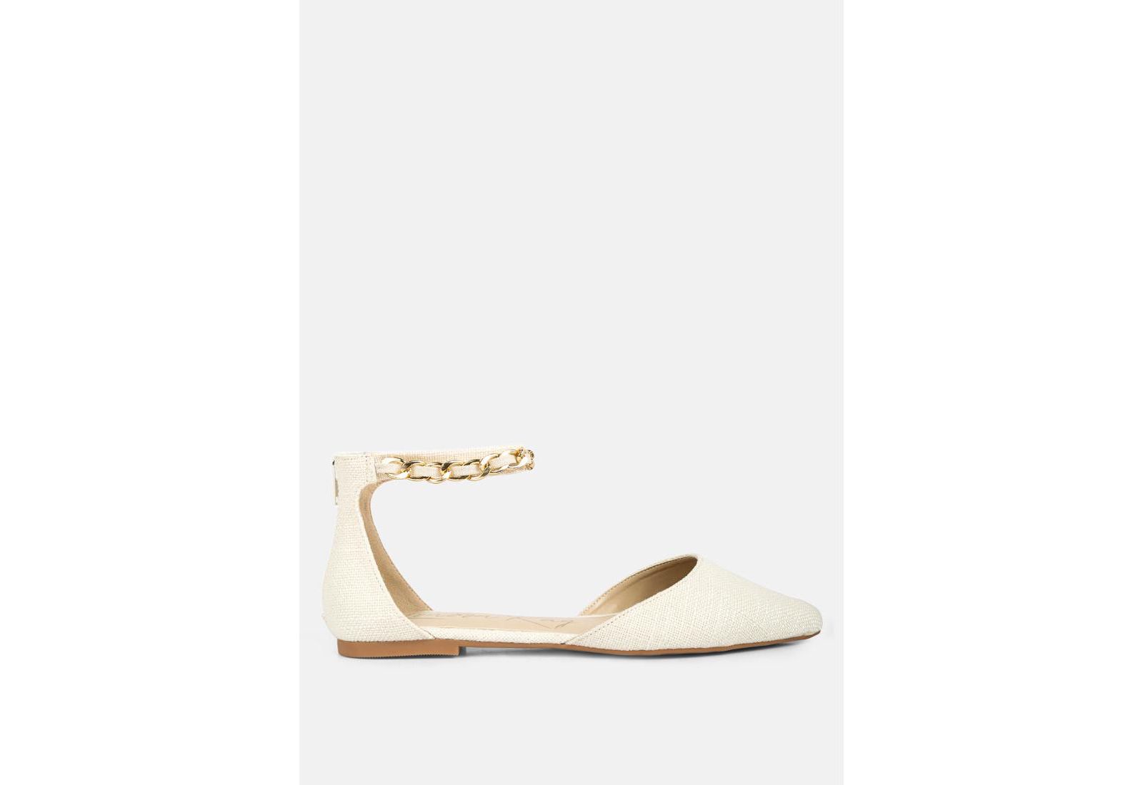 London Rag Womens Buqisi Chain Embellished Flat s Sandals