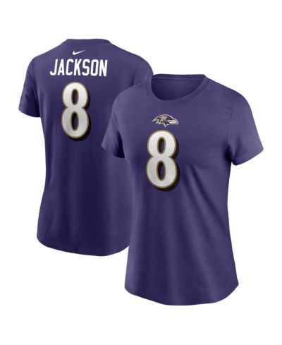 Nike Мужская футболка с именем и номером игрока Lamar Jackson Baltimore Ravens, фиолетовая