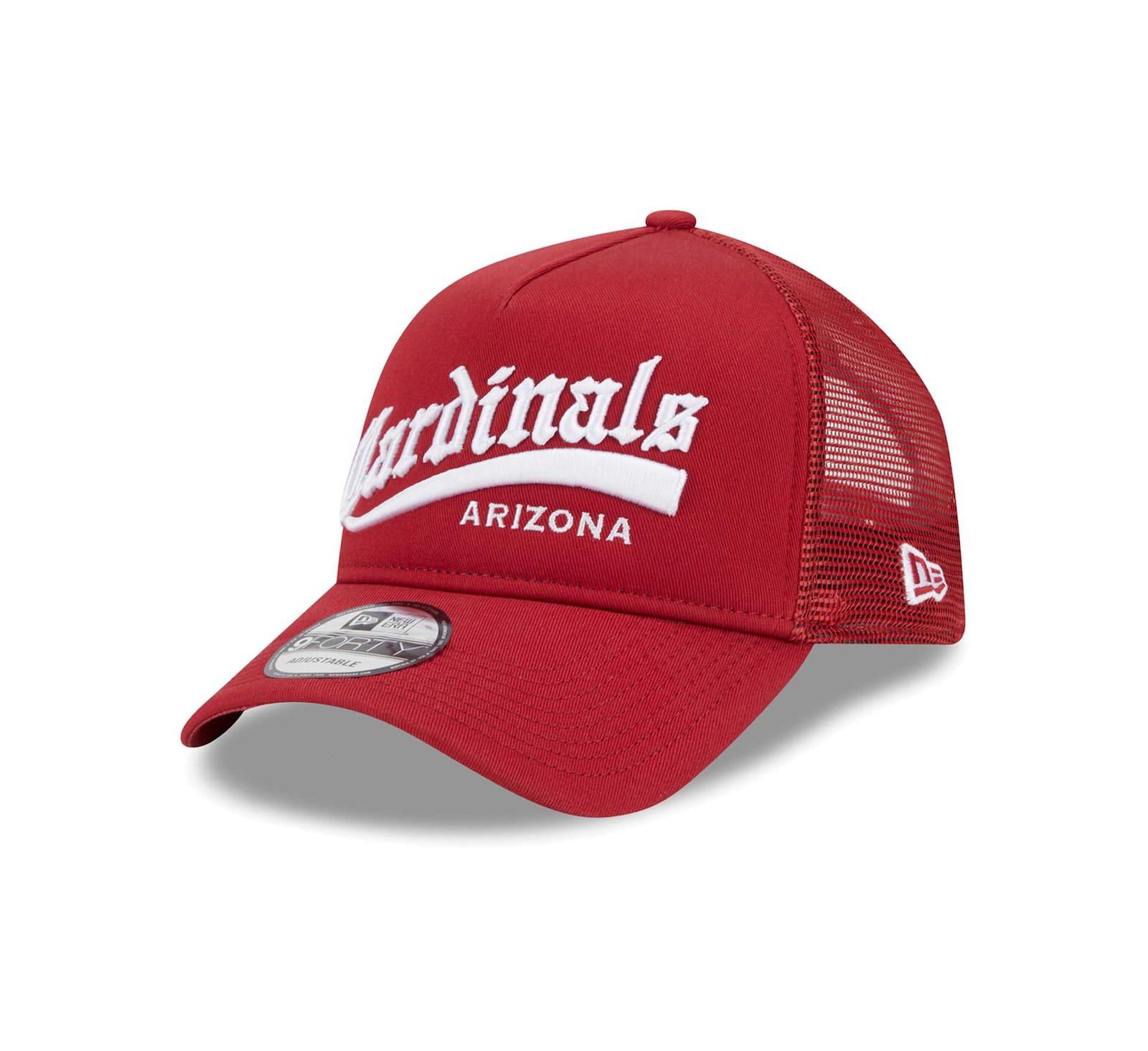 Мужская кепка New Era Cardinal Arizona Cardinals Caliber Trucker 9FORTY регулируемая