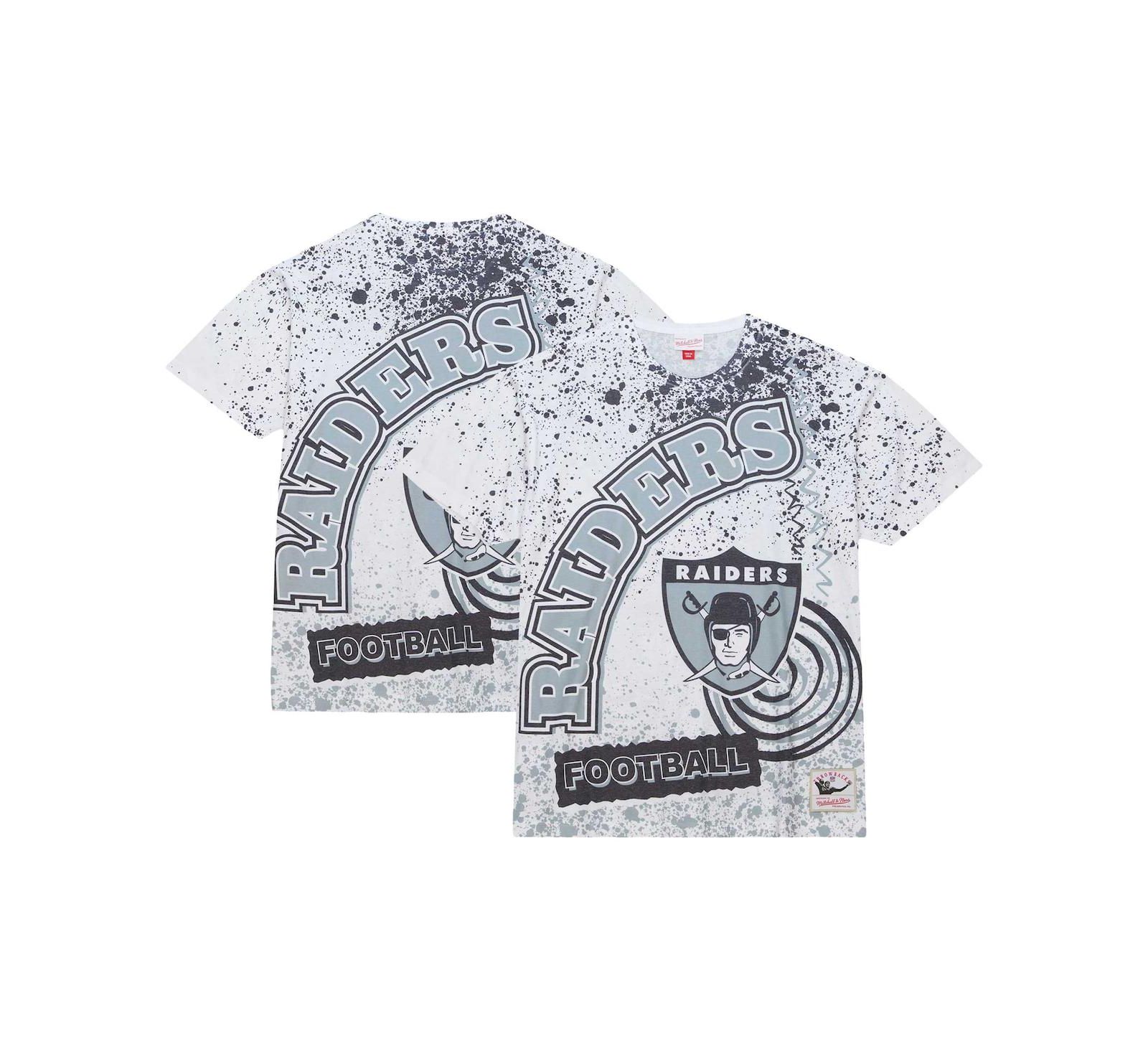 Мужская футболка Mitchell & Ness White Las Vegas Raiders Team Burst с сублимационной печатью
