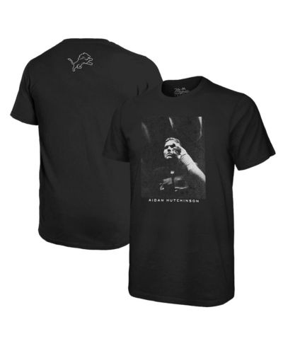 Мужская футболка Majestic Threads Aidan Hutchinson Black Detroit Lions Graphic