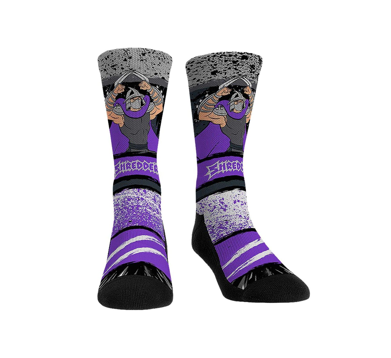 Men's and Women's Rock 'Em Socks Teenage Mutant Ninja Turtles Shredder Showtime Crew Socks