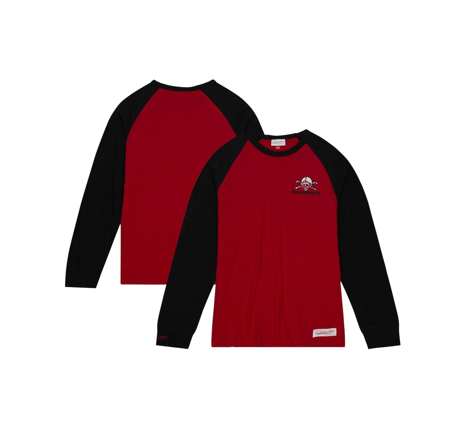 Мужская футболка Mitchell & Ness Scarlet Nebraska Huskers Legendary Slub Raglan с длинным рукавом