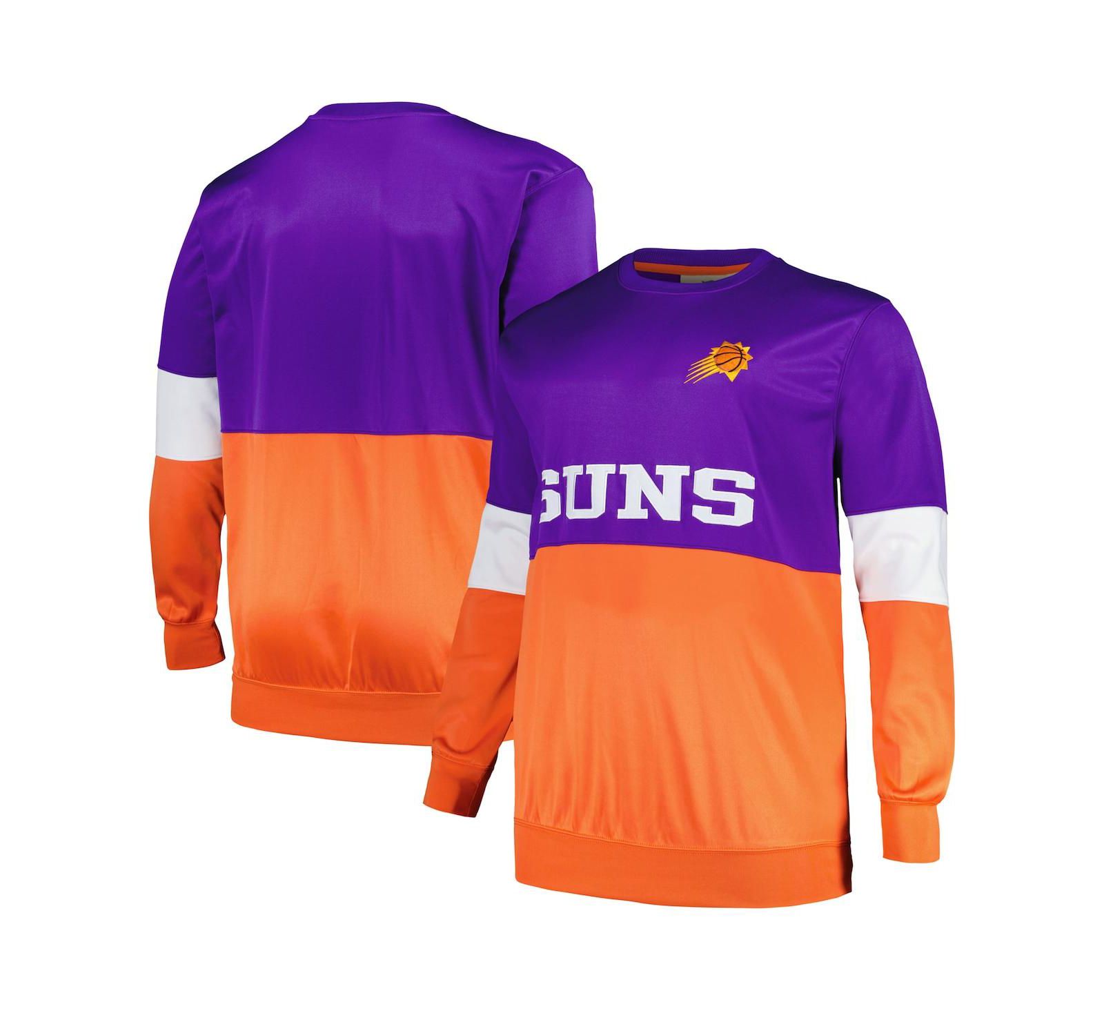 Мужская толстовка Fanatics Phoenix Suns Split Pullover, фиолетовая и оранжевая