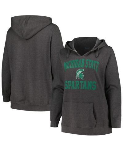 Champion Женское Plus Size худи с вырезом Notch Neck и логотипом Michigan State Spartans