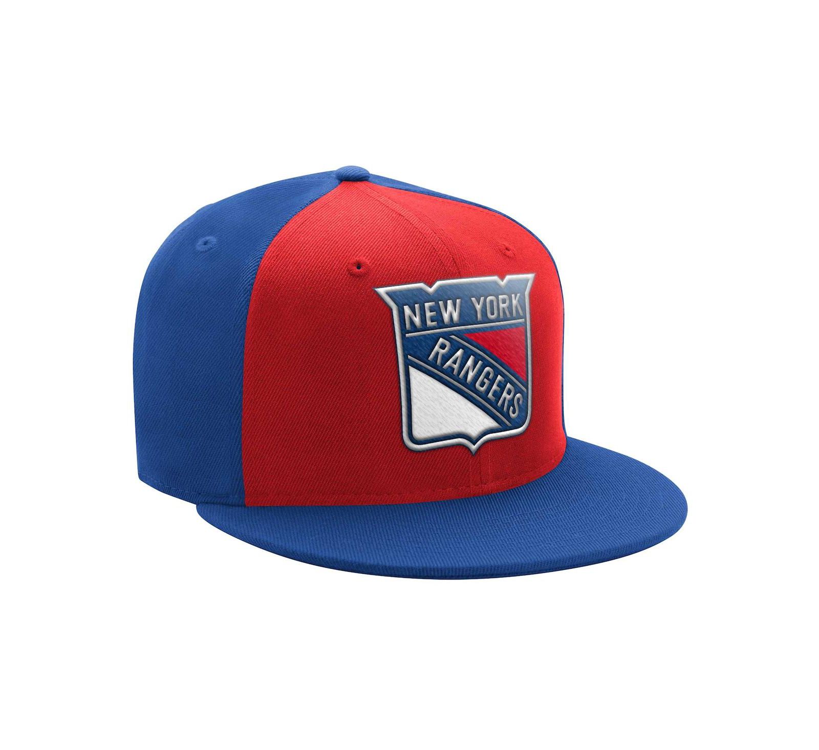 Мужская кепка Starter Red Blue New York Rangers Logo Two-Tone Snapback